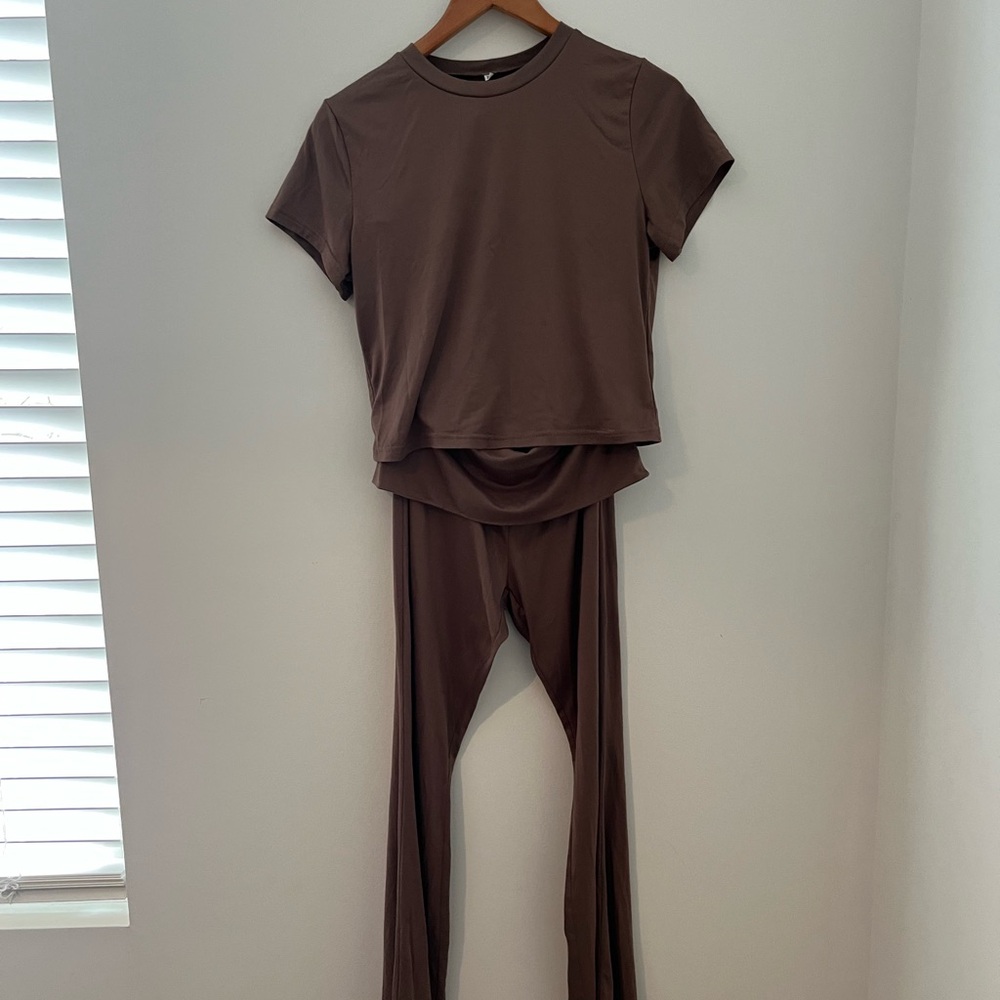 Brown Two-Piece Lounge Set